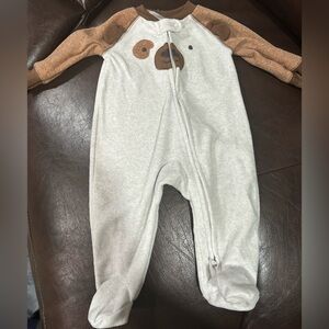 Carter's Cream and Tan Bear Footie